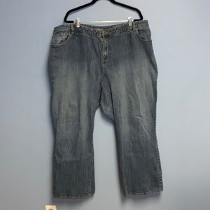 Light wash denim with wide leg